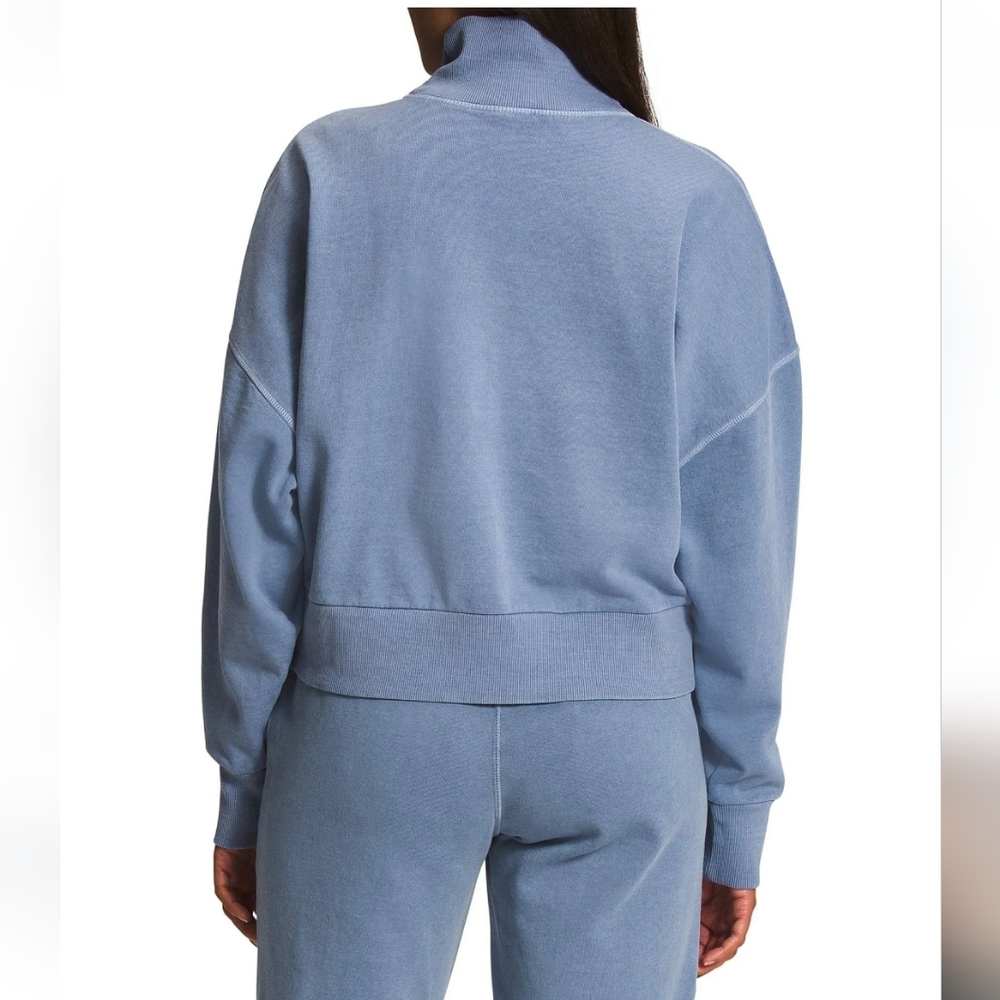 The North Face Garment Dyed Mock Neck Pullover Oversized Sweater Cabincore Ski - Picture 4 of 8